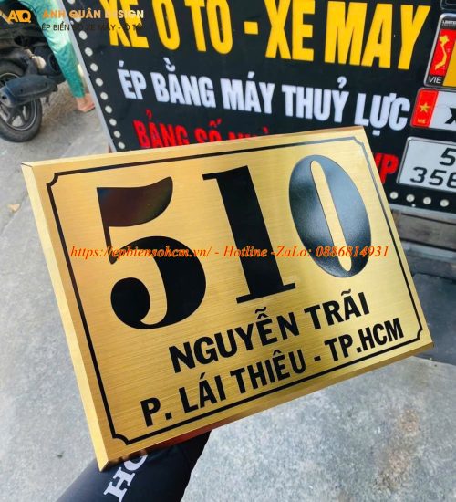 Biển số nhà inox ăn mòn