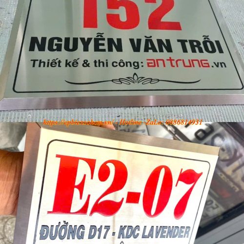 Biển số nhà inox ăn mòn