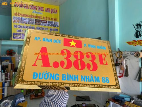 Biển số nhà inox ăn mòn