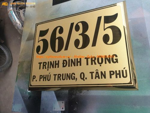 Biển số nhà inox ăn mòn