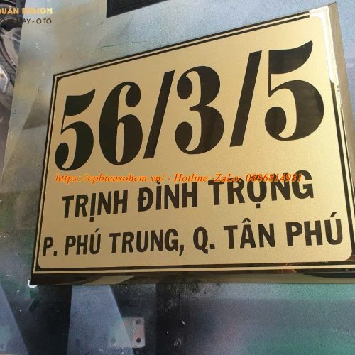 Biển số nhà inox ăn mòn