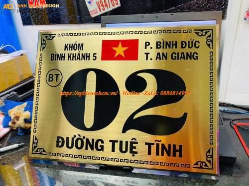 Biển số nhà inox ăn mòn