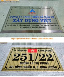 Biển số nhà inox ăn mòn
