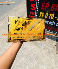 Biển số nhà inox mạ vàng