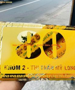 Biển số nhà inox mạ vàng