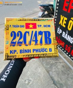 Biển số nhà inox nổi
