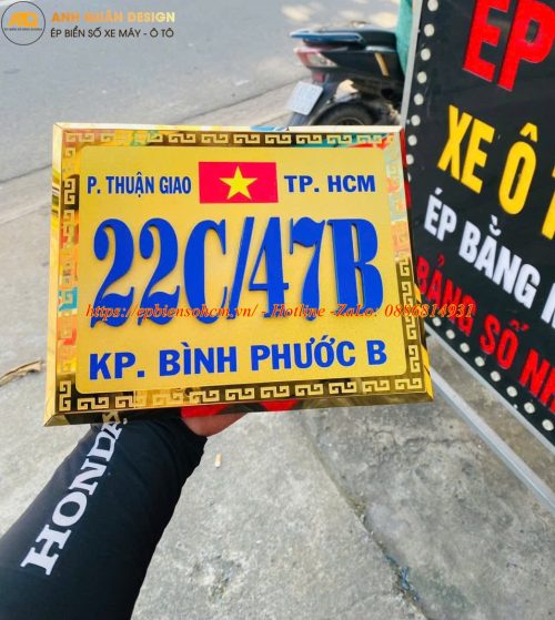 Biển số nhà inox nổi
