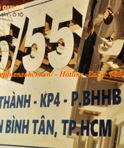 Biển số nhà inox nổi
