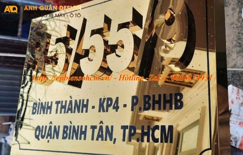 Biển số nhà inox nổi