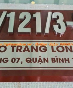 Biển số nhà inox nổi