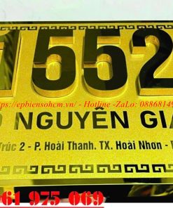 Biển số nhà inox nổi