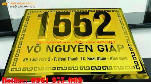 Biển số nhà inox nổi