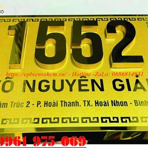 Biển số nhà inox nổi
