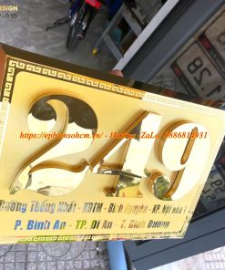 Biển số nhà inox nổi