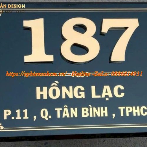 Biển số nhà inox nổi