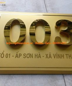 Biển số nhà inox nổi