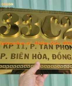 Biển số nhà inox nổi