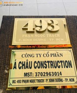 Biển số nhà inox nổi