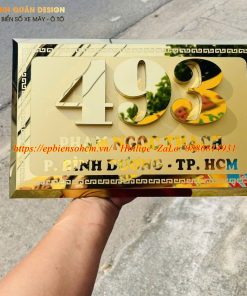 Biển số nhà inox nổi