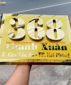 Biển số nhà inox nổi