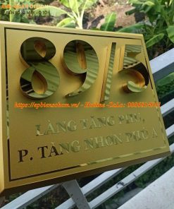Biển số nhà inox nổi