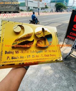 Biển số nhà inox nổi