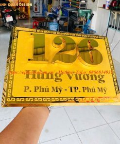 Biển số nhà inox nổi