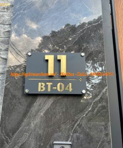 Biển số nhà inox nổi