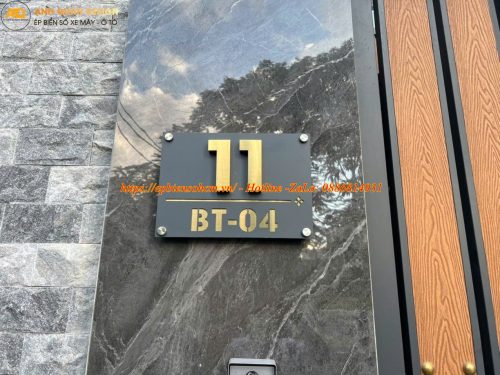 Biển số nhà inox nổi