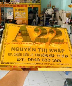 Biển số nhà inox nổi