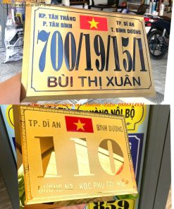 Biển số nhà inox nổi
