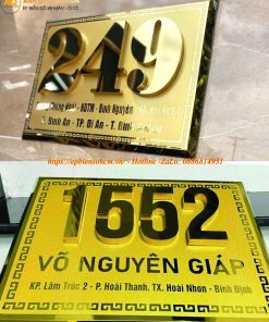 Biển số nhà inox nổi