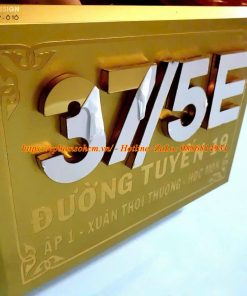 Biển số nhà inox nổi