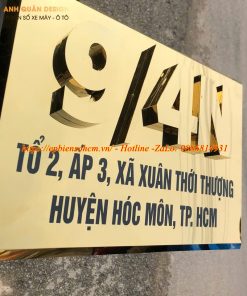 Biển số nhà inox nổi