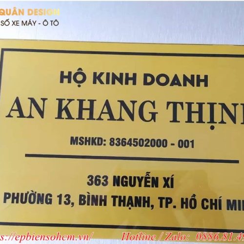 biển bảng hiệu tên hộ kinh doanh