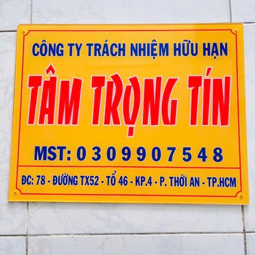 biển bảng hiệu tên hộ kinh doanh