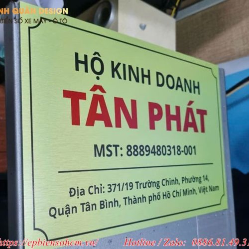biển bảng hiệu tên hộ kinh doanh