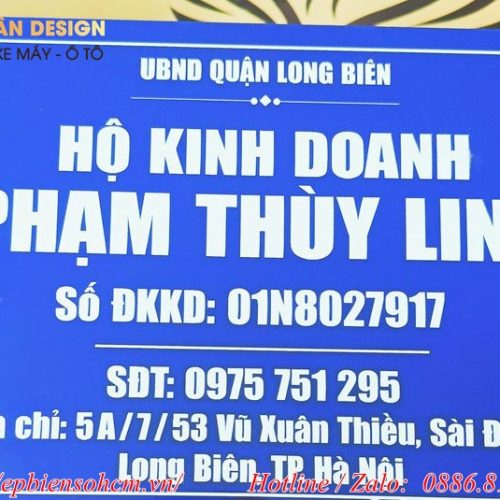 biển bảng hiệu tên hộ kinh doanh