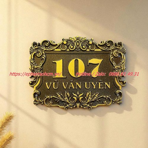 biển số nhà nhôm đúc ; bảng số nhà nhôm đúc