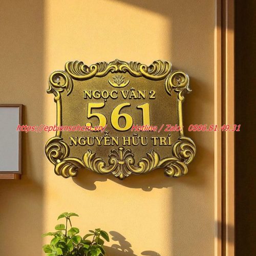 biển số nhà nhôm đúc ; bảng số nhà nhôm đúc