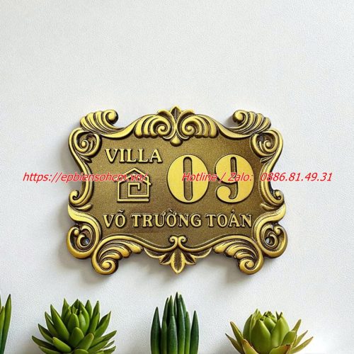 biển số nhà nhôm đúc ; bảng số nhà nhôm đúc