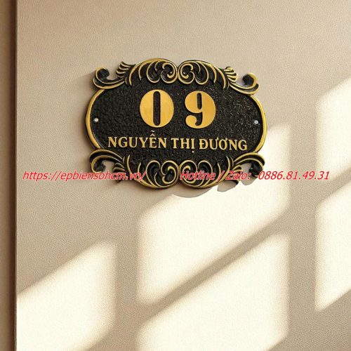 biển số nhà nhôm đúc ; bảng số nhà nhôm đúc