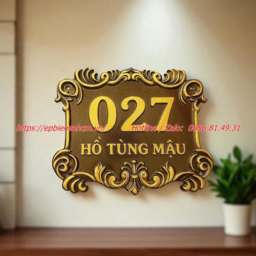 biển số nhà nhôm đúc ; bảng số nhà nhôm đúc