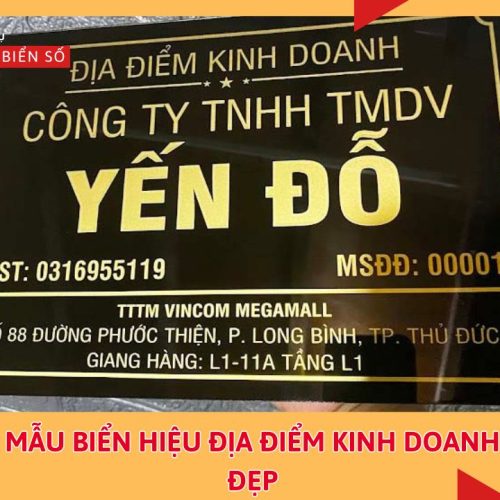 Mẫu biển hiệu địa điểm kinh doanh đẹp