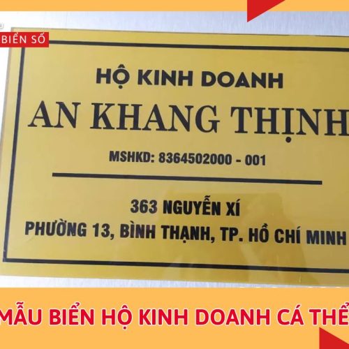 Mẫu biển hộ kinh doanh cá thể đẹp