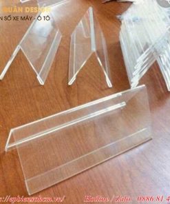 bảng chức danh Mica để bàn 2 mặt