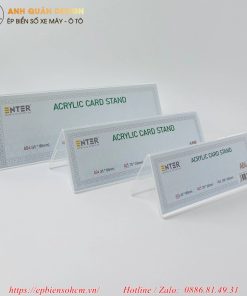 bảng chức danh Mica để bàn 2 mặt