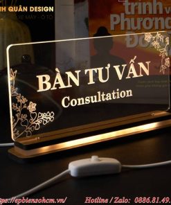 bảng Mica bàn tư vấn