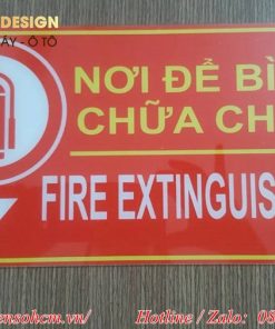 Bảng mica chỉ dẫn bình chữa cháy