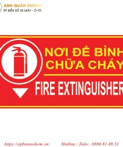 Bảng mica chỉ dẫn bình chữa cháy